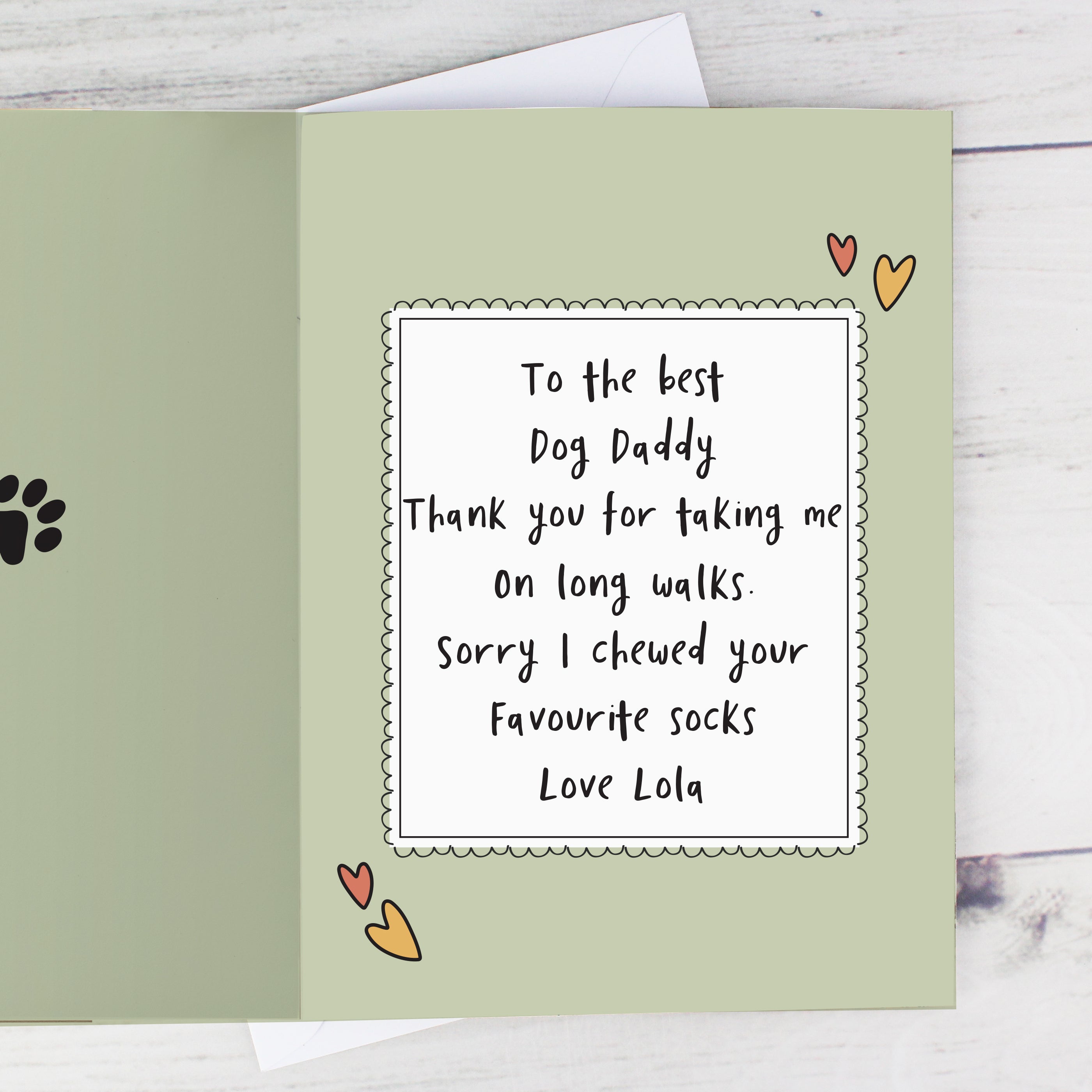 Personalised From The Dog Photo Upload Card