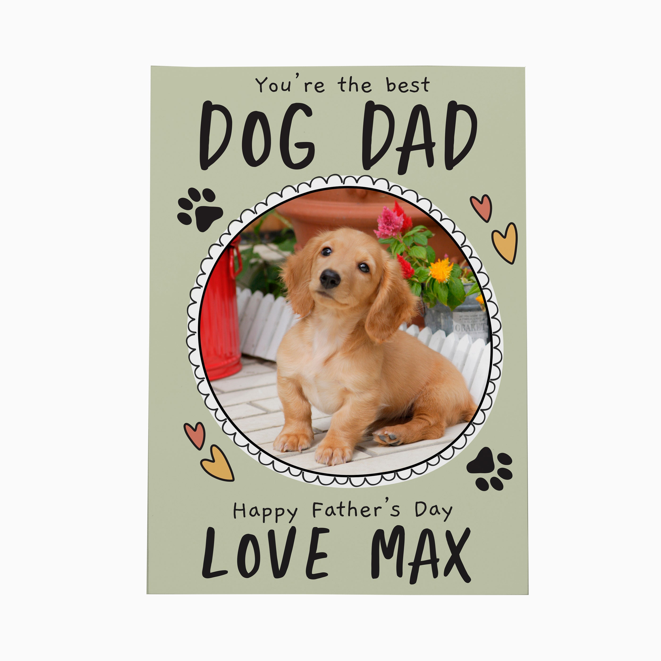 Personalised From The Dog Photo Upload Card