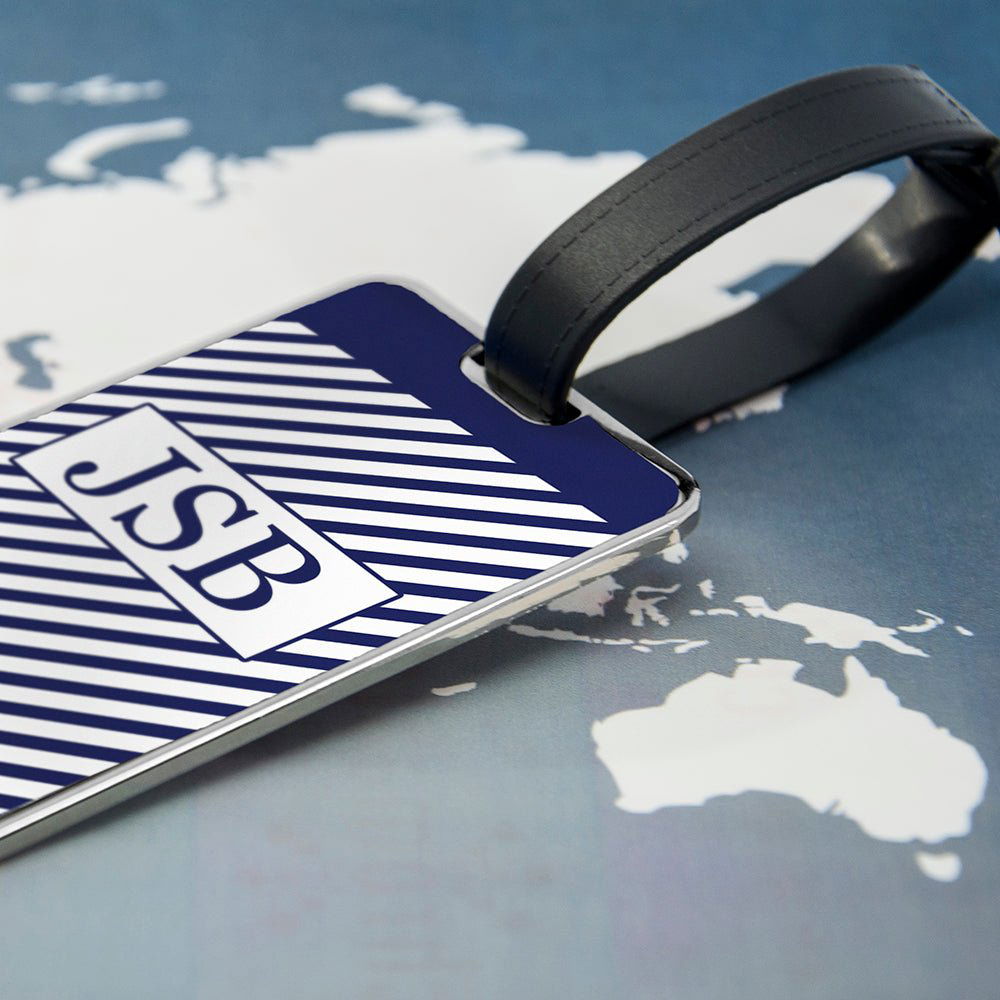 Monogrammed Nautical Luggage Tag