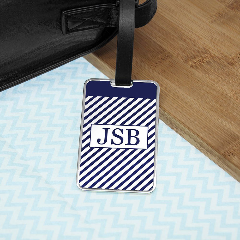 Monogrammed Nautical Luggage Tag