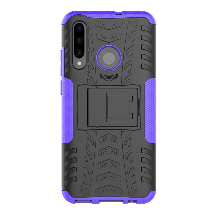 Tire Texture TPU+PC Shockproof Case for Huawei P Smart+ 2019, with Holder, For Huawei P Smart+ 2019