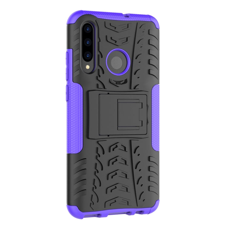 Tire Texture TPU+PC Shockproof Case for Huawei P Smart+ 2019, with Holder, For Huawei P Smart+ 2019