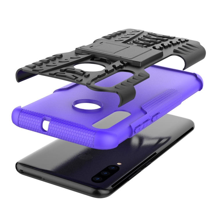 Tire Texture TPU+PC Shockproof Case for Huawei P Smart+ 2019, with Holder, For Huawei P Smart+ 2019