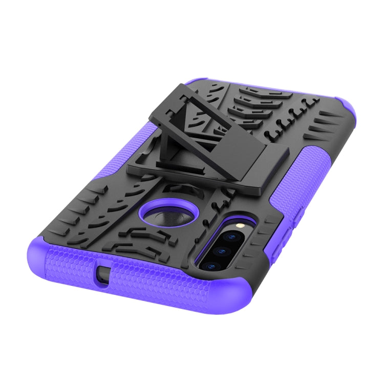 Tire Texture TPU+PC Shockproof Case for Huawei P Smart+ 2019, with Holder, For Huawei P Smart+ 2019