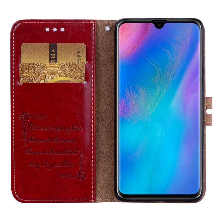 Business Style Oil Wax Texture Horizontal Flip Leather Case for Huawei P30, with Holder & Card Slots & Wallet, For Huawei P30