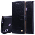 Business Style Oil Wax Texture Horizontal Flip Leather Case for Huawei Honor 8C, with Holder & Card Slots & Wallet, For Huawei Honor 8C