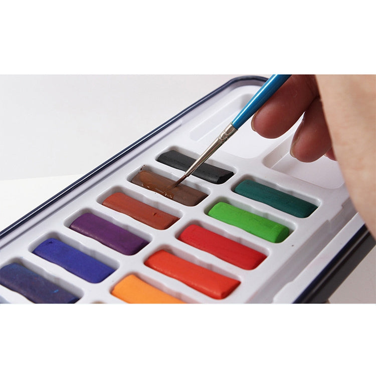 12 Colors Portable Iron Box Solid Watercolor Paints Set for Artist School Student Outdoor Water Color Sketch Painting Stationery, 12 Colors