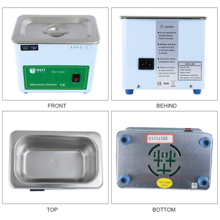BEST-A80 0.7L Ultrasonic Washing Machine (Voltage 220V), BEST-A80 0.7L