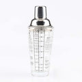 Stainless Steel Glass Cocktail Shaker Tools Milk Tea Cup with Scale, Capacity: 450ml, 450ml Cocktail Shaker