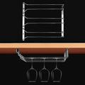 MICLAN Three Rows Stainless Steel Hanging Wine Glass Holder, Size: 34*32*27cm, Size: 34*32*27cm