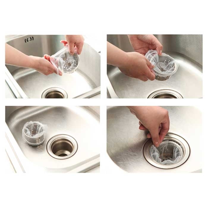 100 PCS Filter Bag for Kitchen Sink Strainers, Size: 9x9cm, Filter Bag