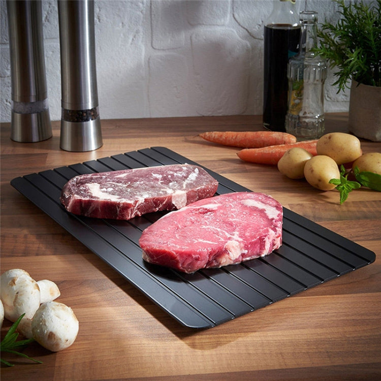 Kitchen Tool Rapid Defrosting Tray Thawing Plate Frozen Food Defrost Without Electricity, Size: 11.6 x 8 inch, Medium 3mm