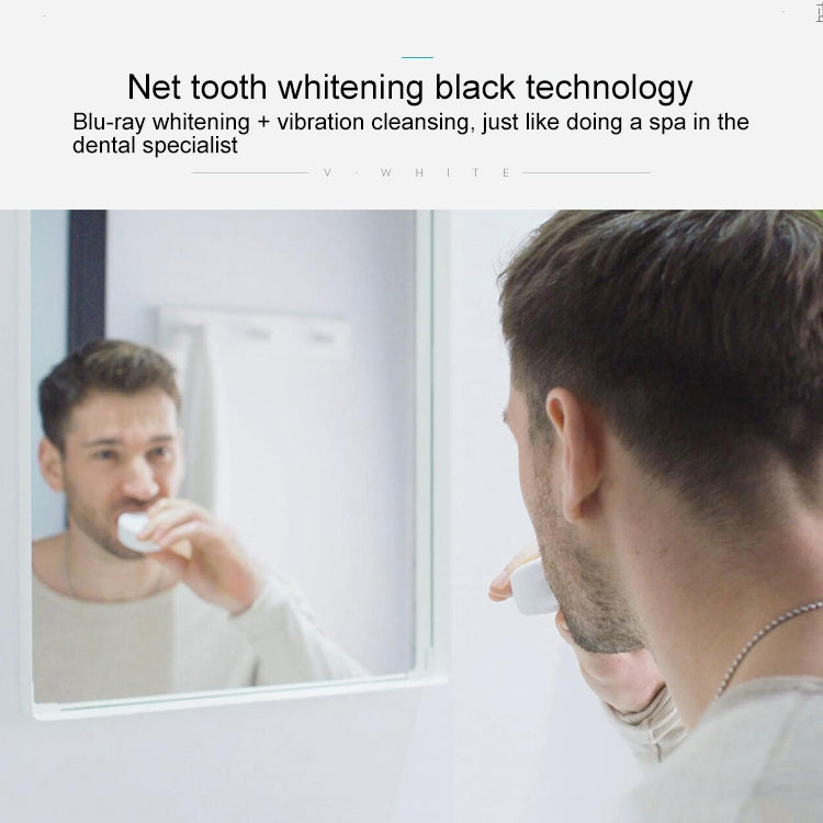 Vwhite 3 Cleaning Modes Silicone Electric Automatic Beauty Tooth Instrument(White)