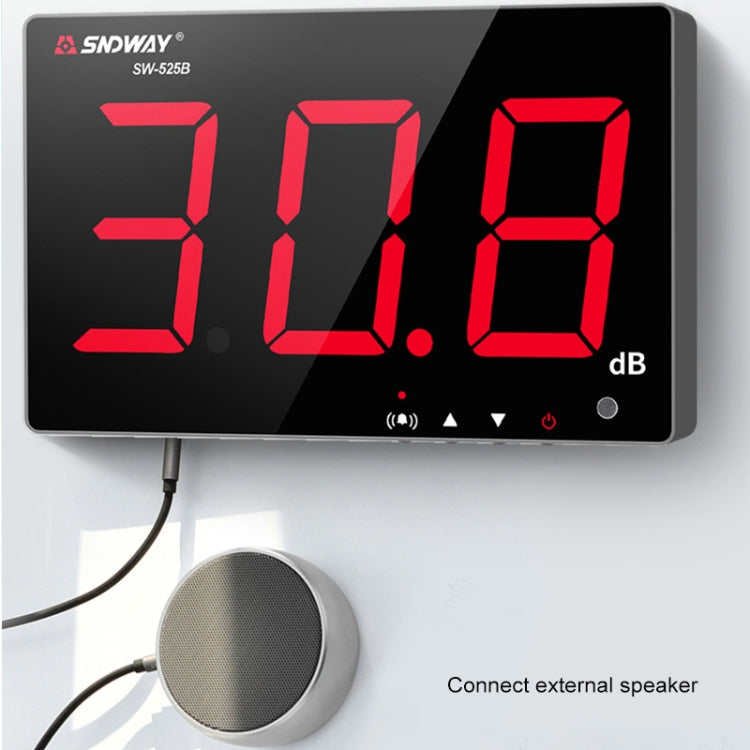 SNDWAY SW525B Wall-mounted DB Sound Level Meter Noise Tester with USB Data Storage Transfer & USB Communication, SW525B