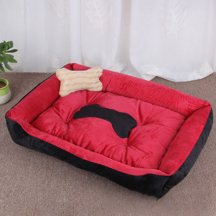 Dog Bone Pattern Big Soft Warm Kennel Pet Dog Cat Mat Blanket, Size: XS, 50×40×15cm, Size: XS