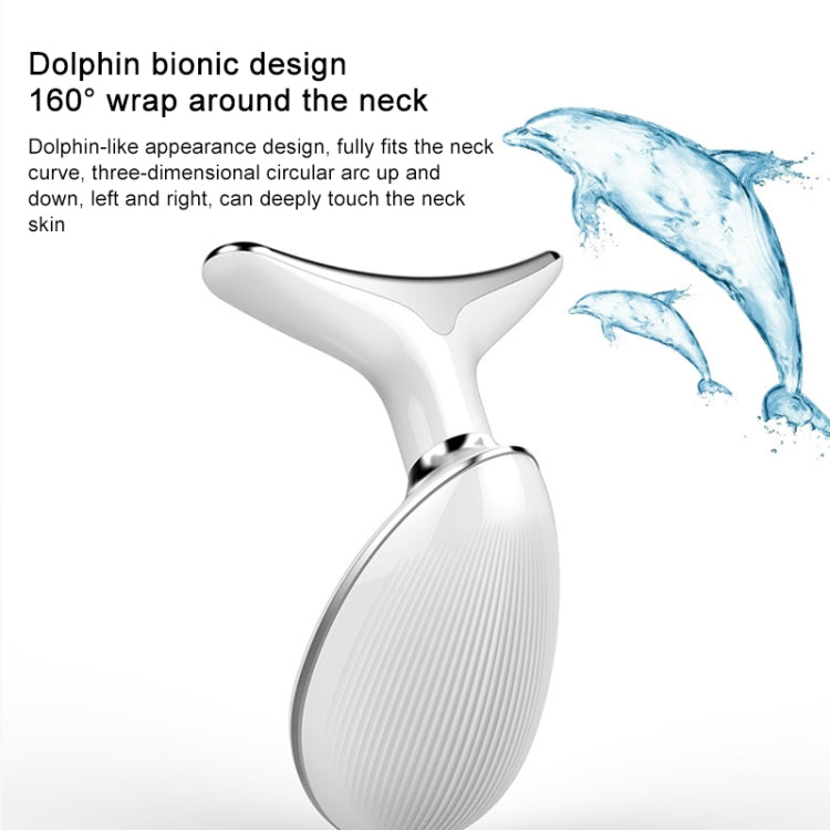 LED Color Light Wrinkle Neck Beauty Instrument (White)