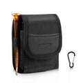 HAWEEL Flip Phone Nylon Cloth Belt Clip Carrying Pouch Bag (Black)