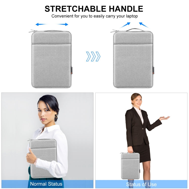 HAWEEL Laptop Sleeve Case Zipper Briefcase Bag with Handle for 12.5-13.5 inch Laptop(Grey)