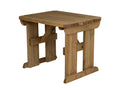 Hollies Rounded Wooden Garden Table, Outdoor Picnic Dining Desk - Rustic Finish
