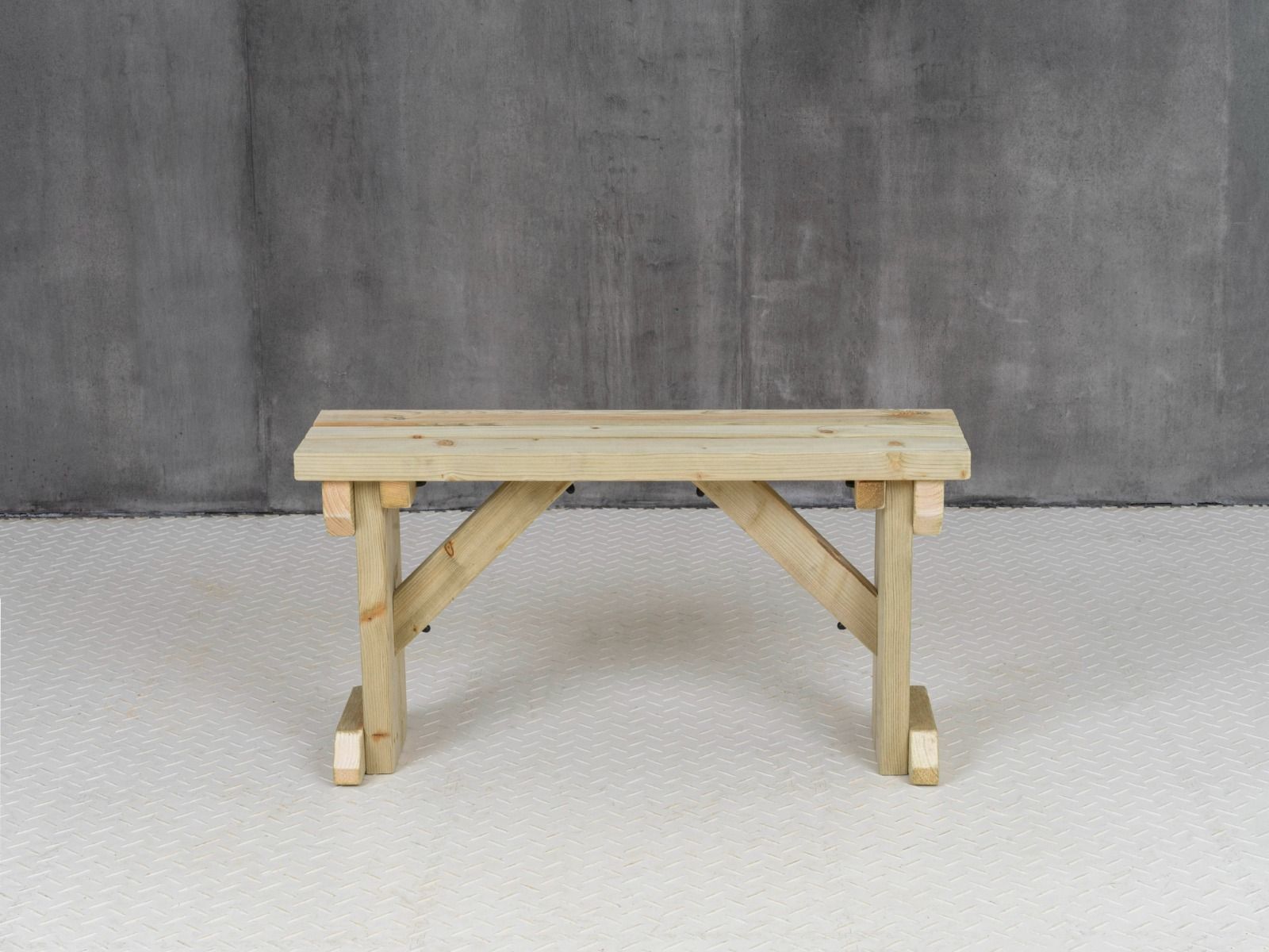 Hollies Wooden Garden Bench, Outdoor Fence Seat