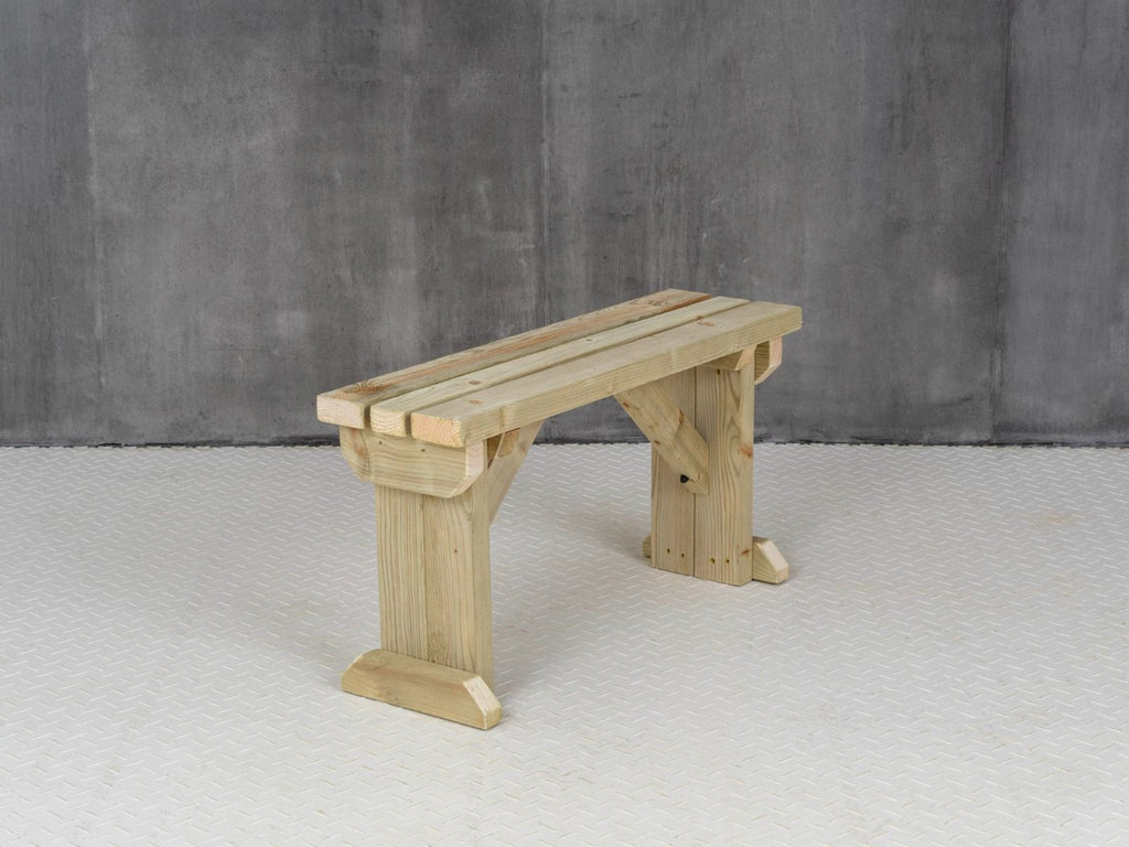Hollies Wooden Garden Bench, Outdoor Fence Seat