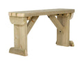 Hollies Wooden Garden Rounded Bench, Outdoor Fence Seat