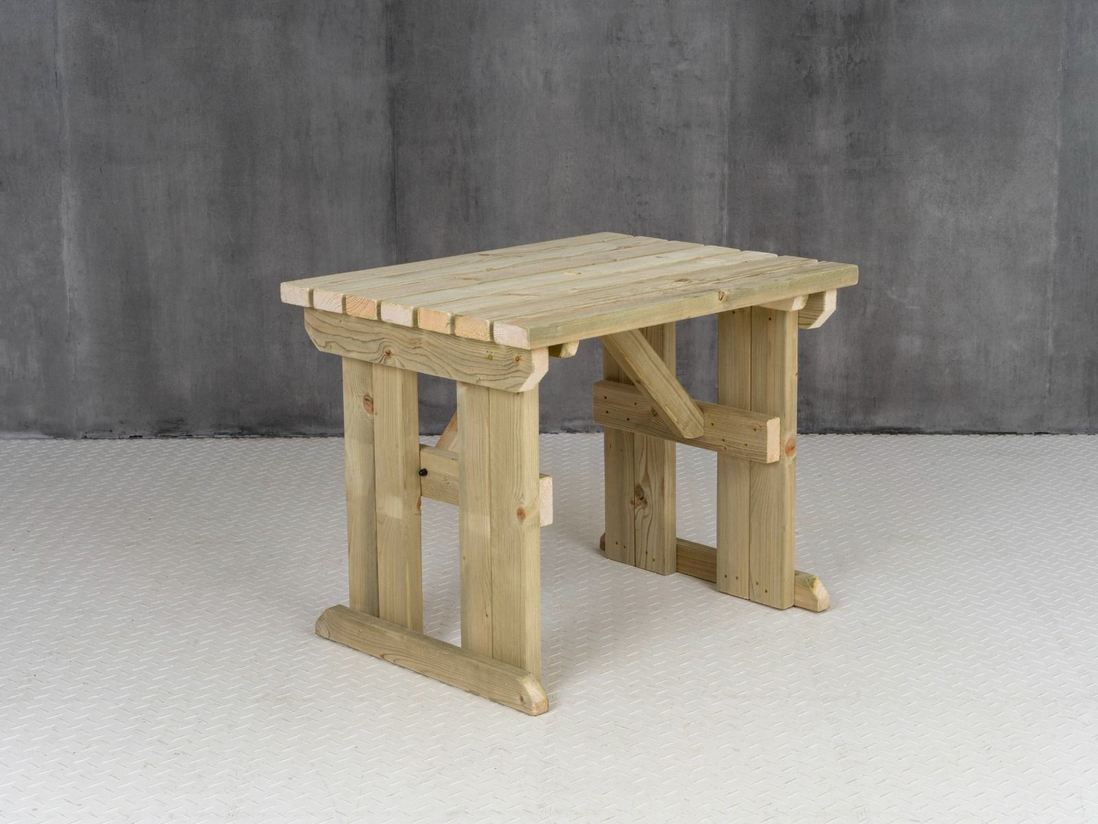 Hollies Wooden Garden Table, Outdoor Picnic Dining Desk
