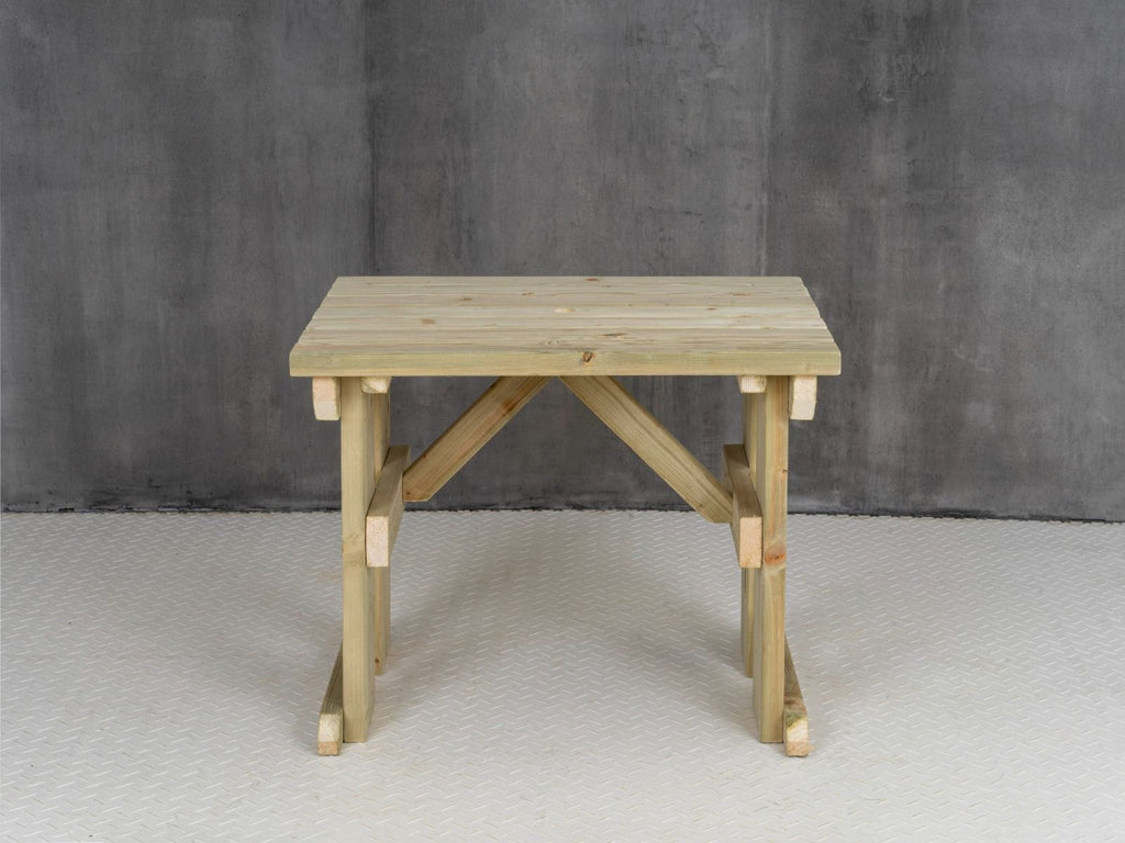 Hollies Wooden Garden Table, Outdoor Picnic Dining Desk