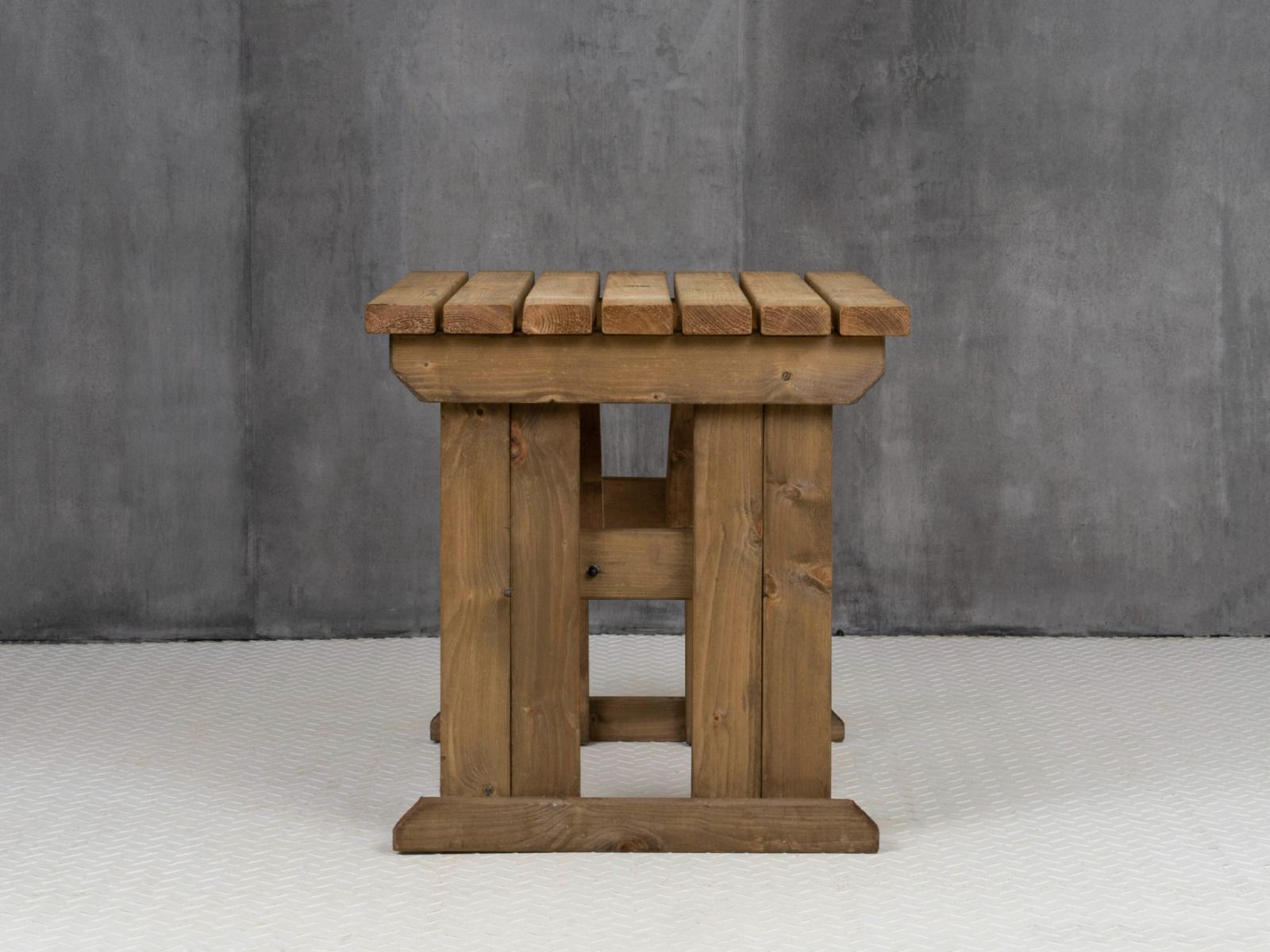 Hollies Wooden Garden Table, Outdoor Picnic Dining Desk - Rustic Finish