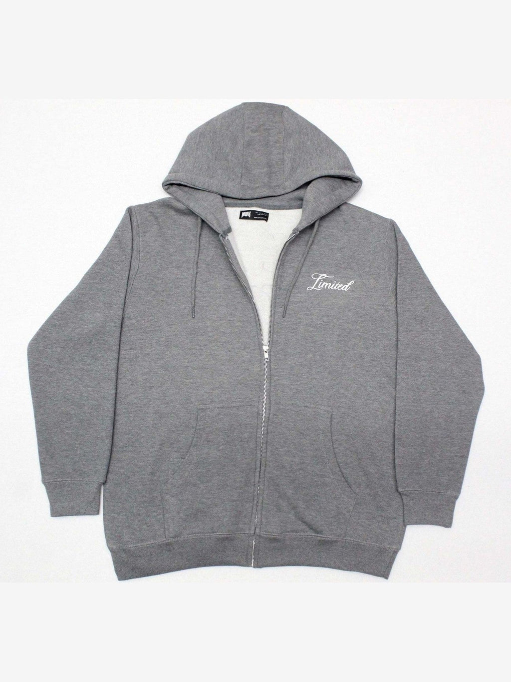 Urban Script Zip Hoodie – Grey