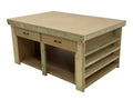 Wooden Workbench MDF Top with Extra shelving and Drawers Depth-4ft