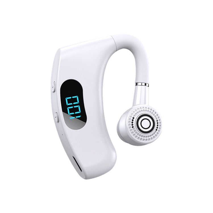 V12 Bluetooth 5.2 Business Hanging Ear Style Smart LED Digital Display Wireless Bluetooth Earphone with Charging Box