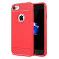 For  iPhone 8 & 7  Brushed Texture Fiber TPU Rugged Armor Protective Case, For iPhone 8 & 7