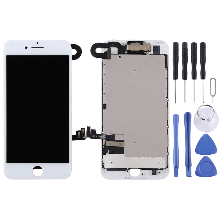 LCD Screen include Front Camera for iPhone 7, i7 White with Camera
