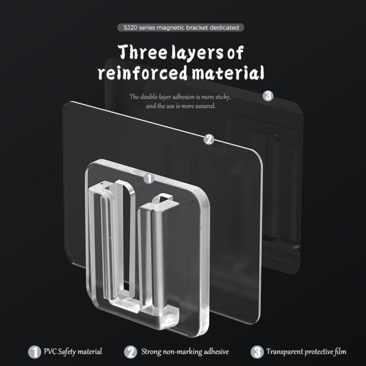 R-JUST SJ20-1 Aluminum Alloy Magnetic Bottle Opener Cellphone Holder With No Trace Sticker (Black)