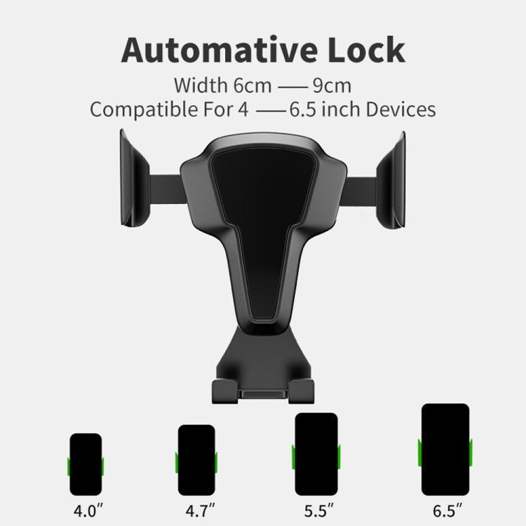 FLOVEME YXF204095_1 Car Air Outlet Mount Automatic Retractable Arm Phone Holder Stand for 4-6.5 inch Phone (Black)