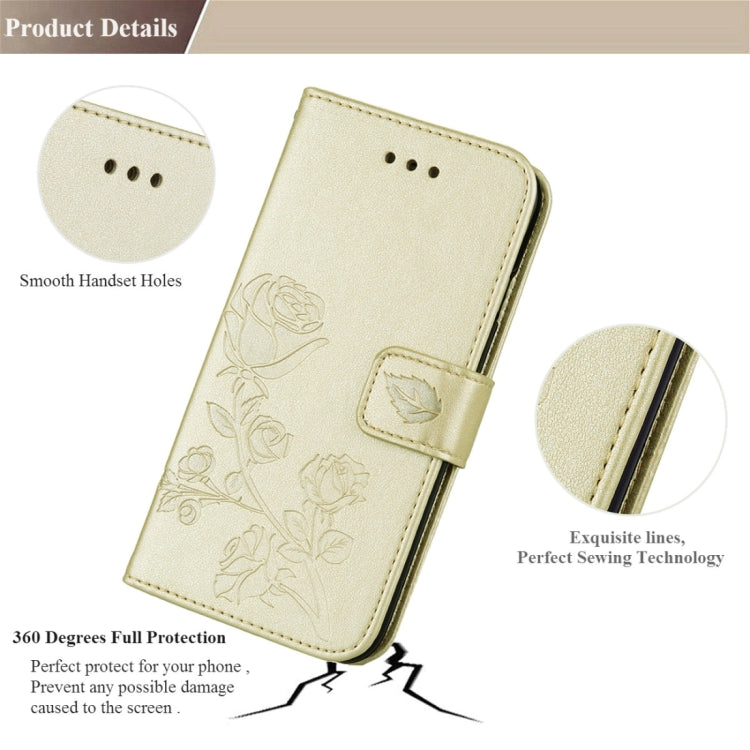 Fro iPhone 8 Plus & 7 Plus   Roses Pressed Flowers Pattern Flip Leather Case with Holder & Card Slots & Wallet, Fro 8P & 7P