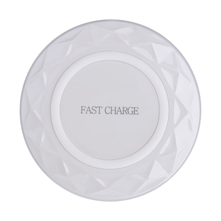 DC5V Input Diamond Qi Standard Fast Charging Wireless Charger, Cable Length: 1m, DC5V, DC5V Black
