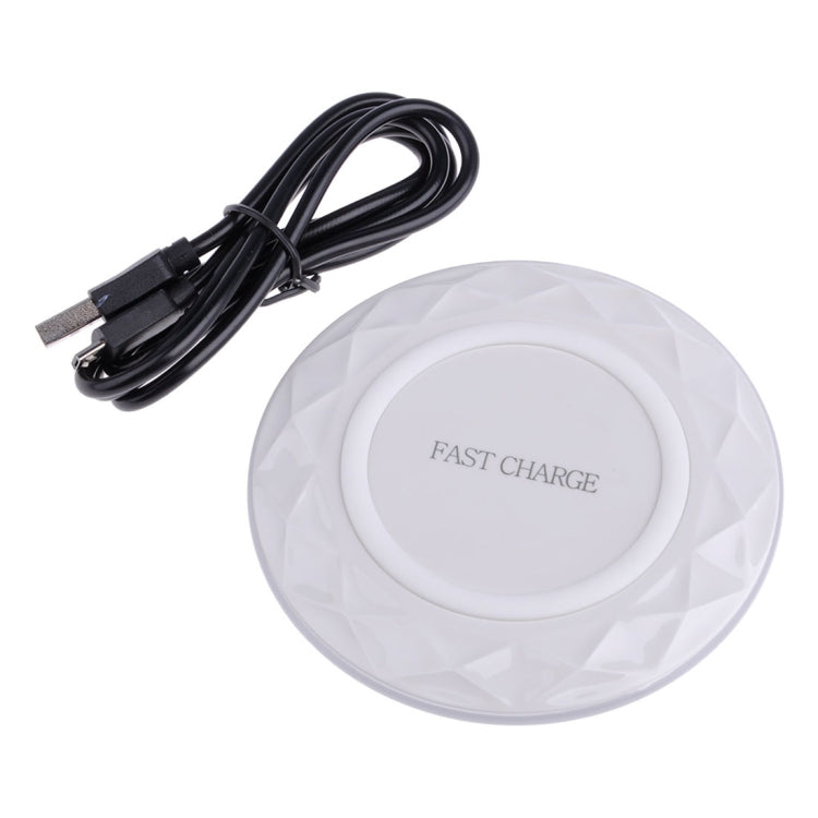 DC5V Input Diamond Qi Standard Fast Charging Wireless Charger, Cable Length: 1m, DC5V, DC5V Black
