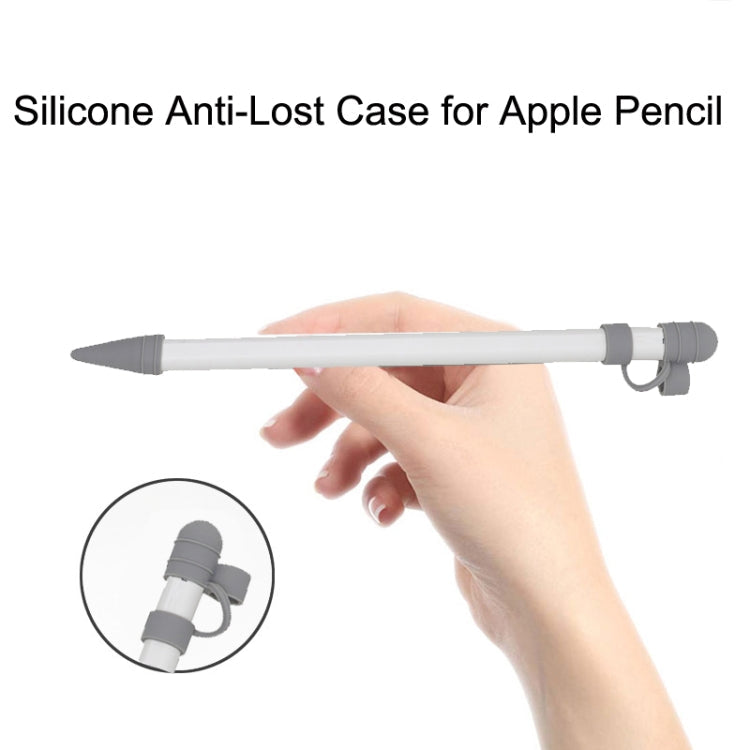 3 in 1 Silicone Protective Cover+Touch Cap Pen+Nip Pen Case For Apple Pencil, White