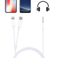MH-CM32 8 Pin & Type-C to 3.5mm Jack Mobile Phone Audio Cable, MH-CM32