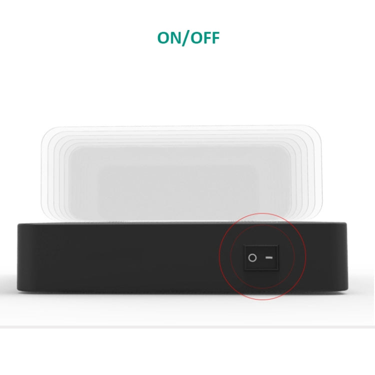 50W 6 USB Ports + 2 USB-C / Type-C Ports + Wireless Charging Multi-function Charger with LED Display & Detachable Bezel, EU Plug, EU Plug