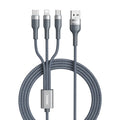REMAX RC-070TH 1.2m 2A 3 in 1 USB to 8 Pin & USB-C / Type-C & Micro USB Charging Cable