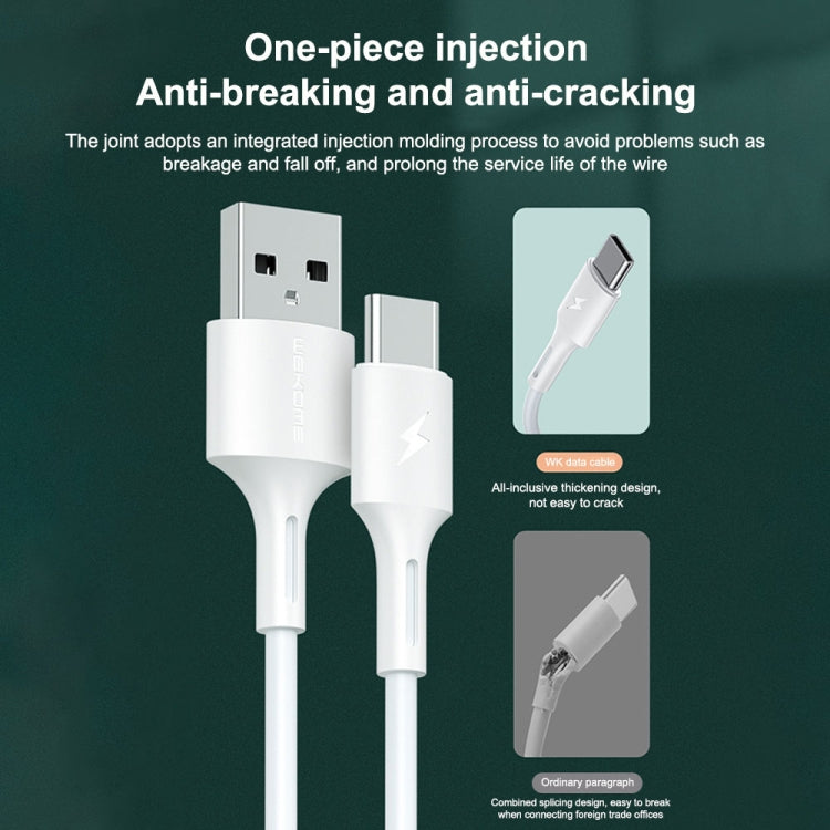 WK WDC-136 USB to 8 Pin 3A Fast Charing Data Cable, USB to 8 Pin(Black)