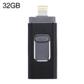 easyflash RQW-01B 3 in 1 USB 2.0 & 8 Pin & Micro USB 32GB Flash Drive, RQW-01B Black