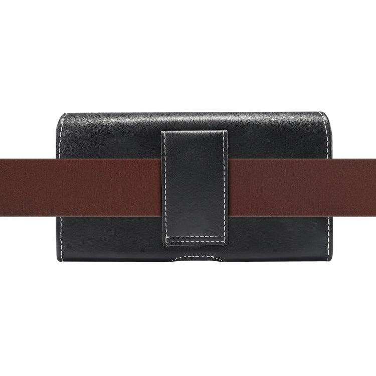 Men Lambskin Texture Multi-functional Universal Mobile Phone Waist Pack Leather Case for 5.2 Inch or Below Smartphones, For 5.2 Inch
