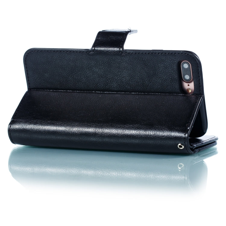 Litchi Texture Horizontal Flip Leather Case for iPhone 7 Plus, with Nine Card Slots & Wallet & Photo Frame, For iPhone 7 Plus