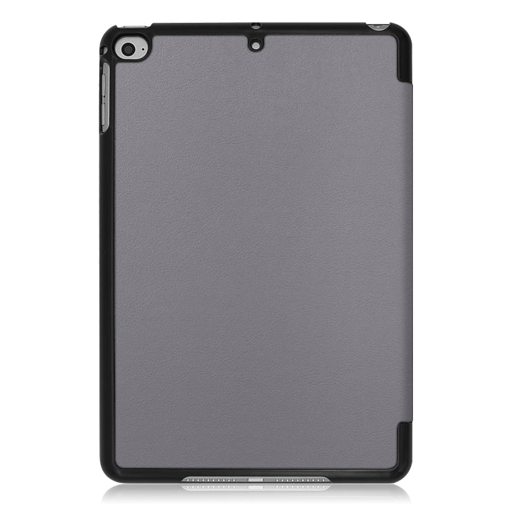 Custer Texture Horizontal Flip Leather Case for  iPad Mini 2019 & Mini 4, with Three-folding Holder & Sleep / Wake-up Function, For iPad Mini 2019 & Mini 4