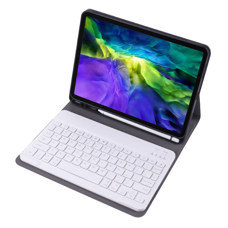 A11B Bluetooth 3.0 Ultra-thin ABS Detachable Bluetooth Keyboard Leather Tablet Case with Holder & Pen Slot for iPad Pro 11 2022 / 2021 / Air 5 / Air 4, For iPad Pro 11 2022 / 2021 / Air 5 / Air 4