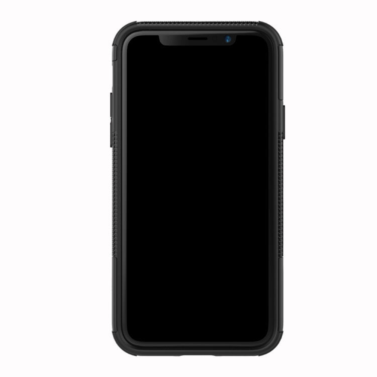 For iPhone XR Tire Texture TPU+PC Shockproof Case with Holder, For iPhone XR, For XR
